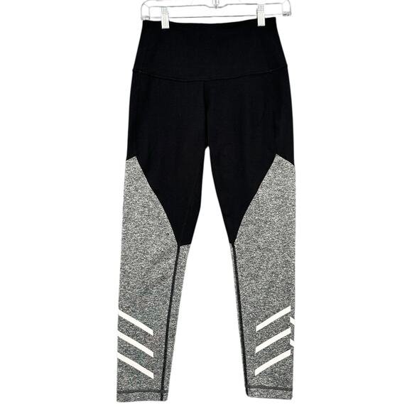 Zella Black Grey High Waisted Color Block Active Leggings Womens Size Small‎ - Picture 1 of 6